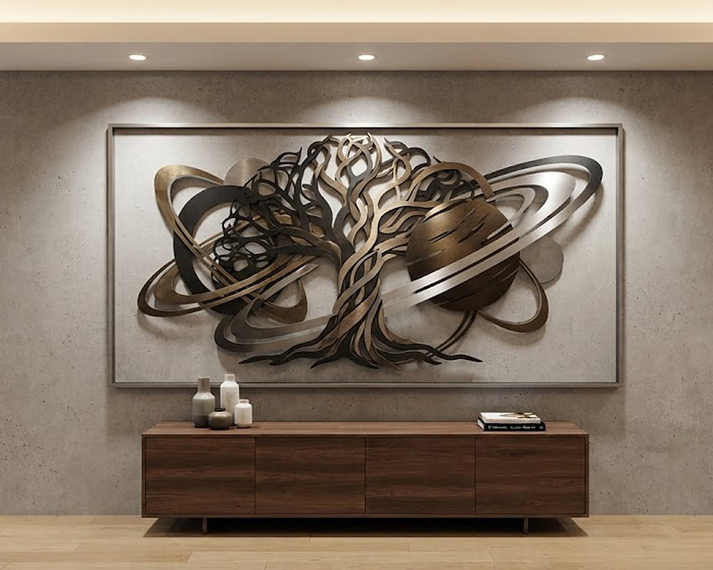 Metal wall art fabrication at J.K. Fabricaters